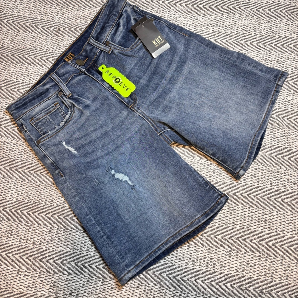 KUT from the Kloth | High Rise Boyfriend Jean Shorts | Sz 2 - Picture 3 of 8